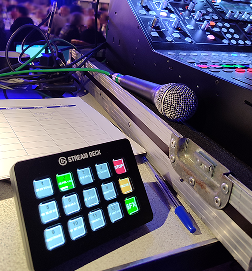 BlackBox Cue with Stream Deck during a live show