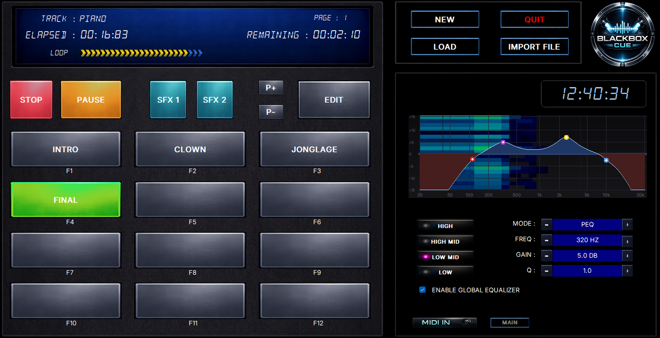 BlackBox Cue - Egaliseur parametrique